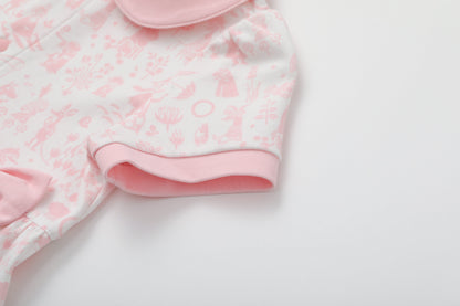 Baby Girl All Over Print Short Sleeve Dress
