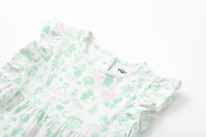 Baby Girl Moomin All Over Print Short Sleeve Dress