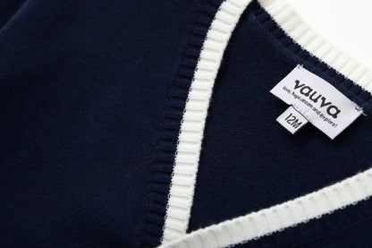 Baby Boy Sailor Hook Embroidered Long Sleeve Cardigan