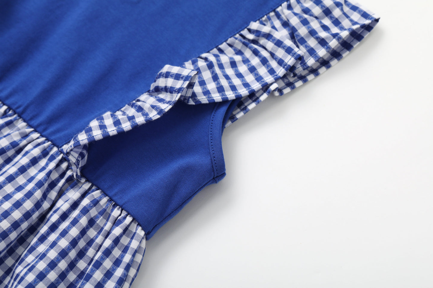 Baby Girl Plaid Pattern Short Sleeve Dress