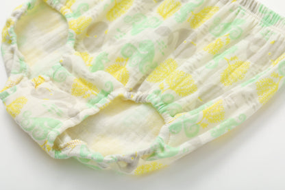 Baby Girl All Over Print Peter Pan Collar Top & Bottom Set