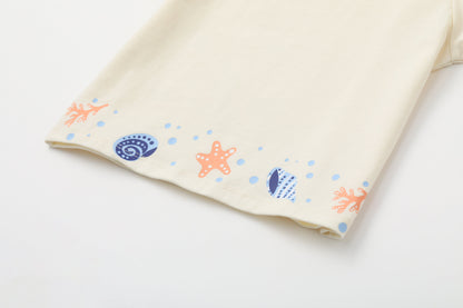 Organic Cotton Baby Girl's T-Shirt Plain Print