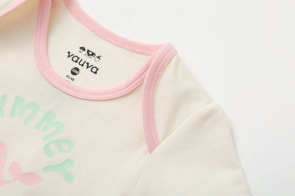 Baby Girl Organic Cotton Summer Dreams Plain Romper