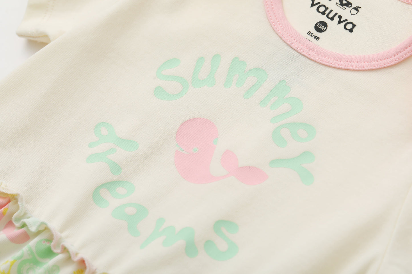 Baby Girl Organic Cotton Summer Dreams Plain Romper