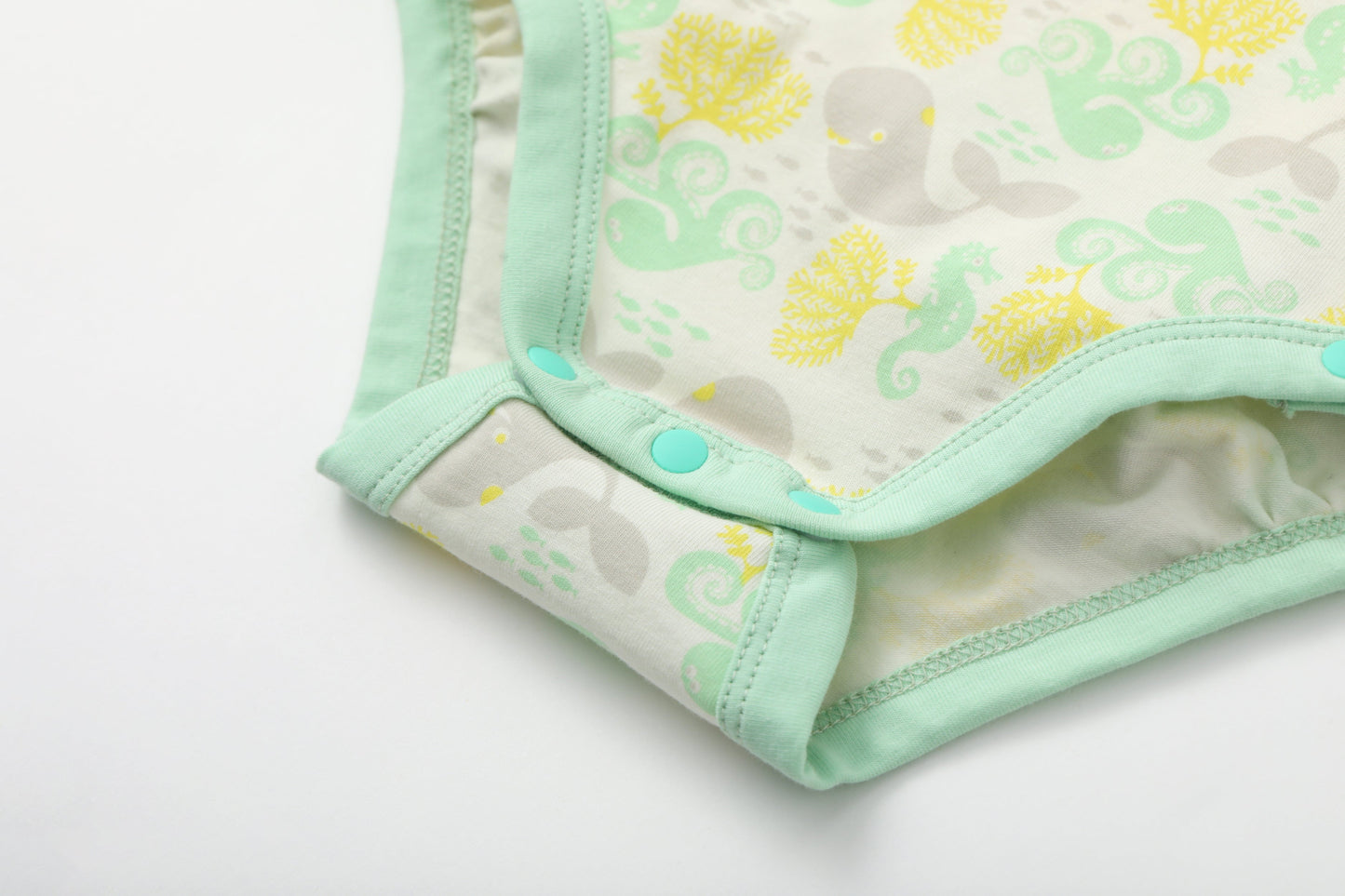 Baby Girl's Whale Print Organic Cotton Romper