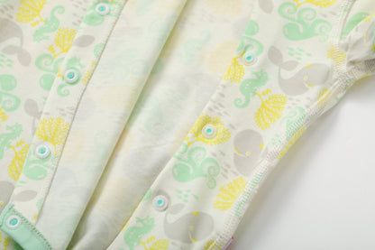 Baby Girl's Whale Print Organic Cotton Romper