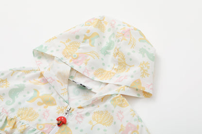 Toddler Fish All Over Print Uv Protection Jacket