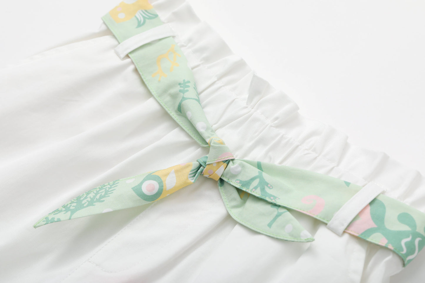 Toddler Girl Plain Print With Butterfly Knot Shorts