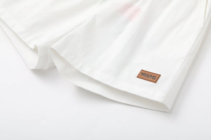 Toddler Girl Plain Print With Butterfly Knot Shorts