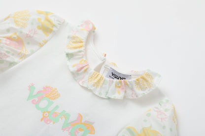 Toddler Girl Logo Print With Collar