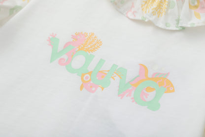 Toddler Girl Logo Print With Collar