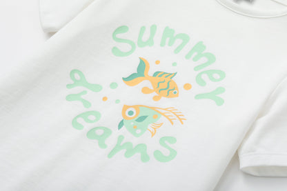 Toddler Summer Dreams Fish Print T-Shirt Top