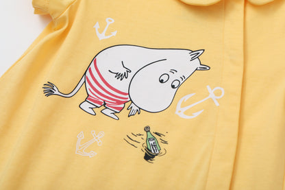 Baby Girl Moomin Print Short Sleeve Romper