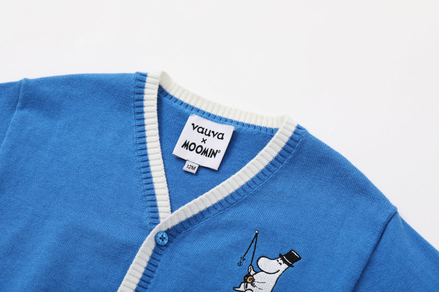 Baby Moomin Embroidered Long Sleeve Cardigan