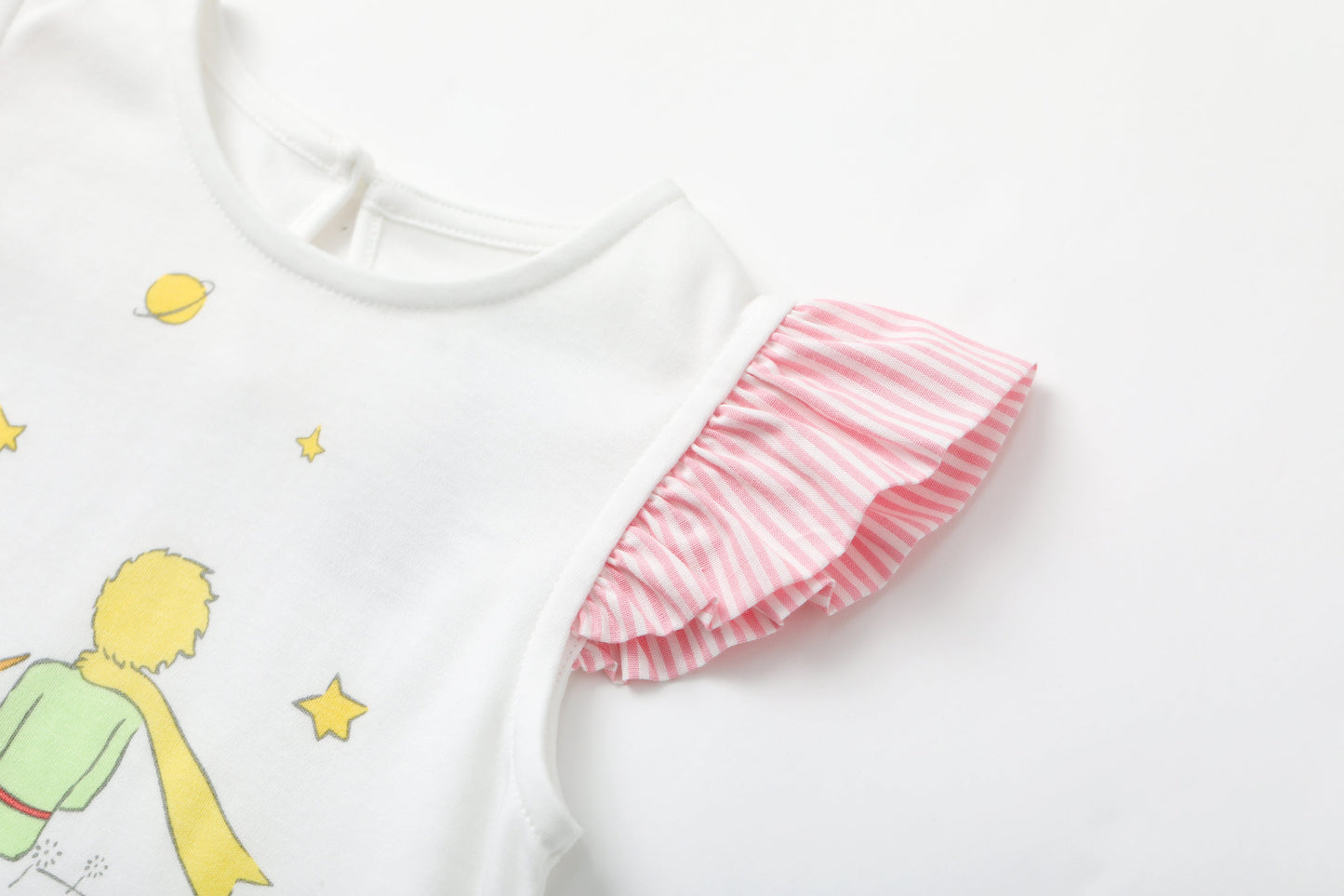 Baby Girl Yarn Dyed Stripe Little Prince Print T-Shirt