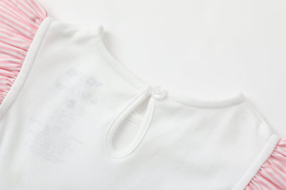 Baby Girl Yarn Dyed Stripe Little Prince Print T-Shirt