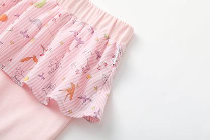 Baby Girl Yarn Dyed Stripe Frill Pants