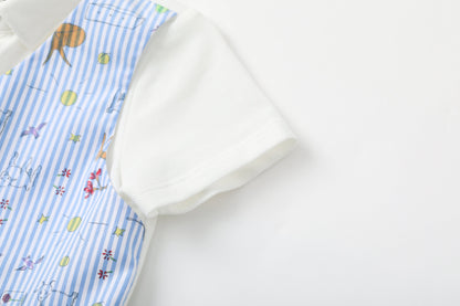 Baby Boy Yarn Dyed Stripe 2 In 1 Polo Shirt