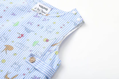 Baby Boy Yarn Dyed Stripe Bodysuit Little Prince Combo Set