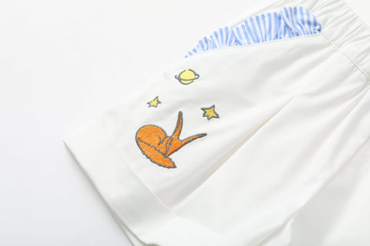 Toddler Girl Strength Cotton Twill Embroidered Shorts