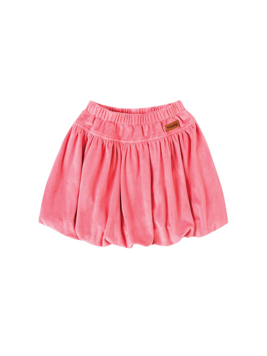 Girls Leisure Velvet Pink Skirt