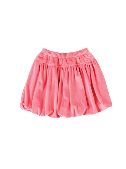 Girls Leisure Velvet Pink Skirt