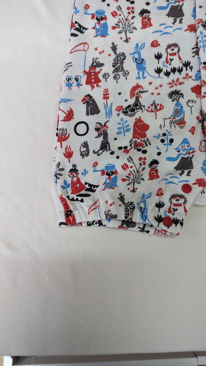 Baby Boy Moomin All Over Print Polo Romper