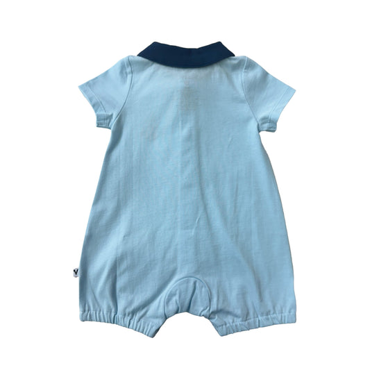 Baby Sailor Embroidered Short Sleeve Romper