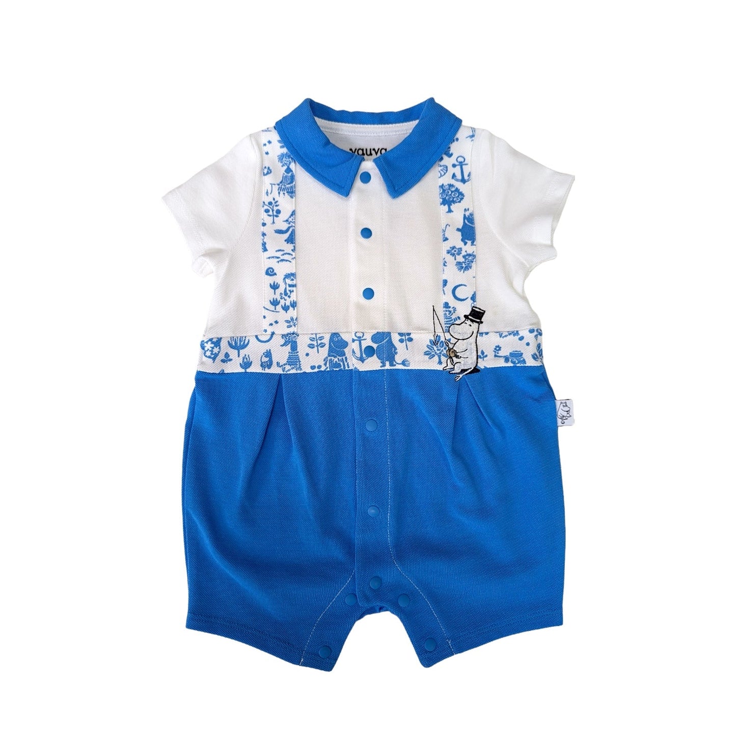 Baby Boy Moominpapa Embroidered Polo Romper