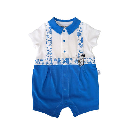 Baby Boy Moominpapa Embroidered Polo Romper