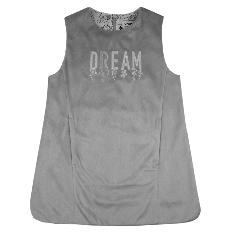 Girls Dream Corduroy One-Piece Dress - Grey