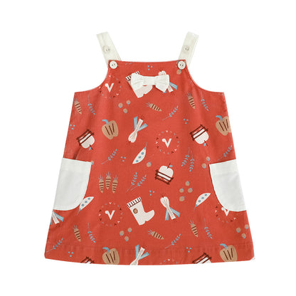 Baby Girls Happy Farm Double Pocket Dress