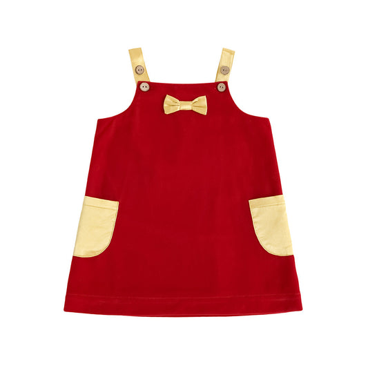 Baby Girls Red Corduroy Dress