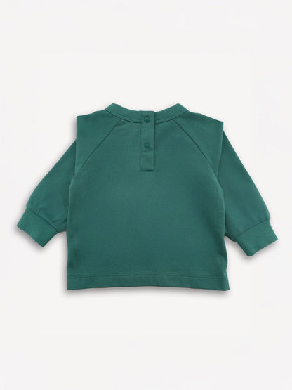 Bear-Print Raglan Sleeve  Tee