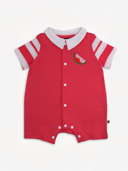 Baby Polo Neck Watermelon Print Romper