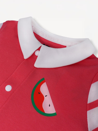 Baby Polo Neck Watermelon Print Romper