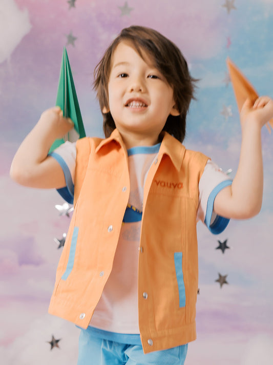 Boys Color Block Gilet