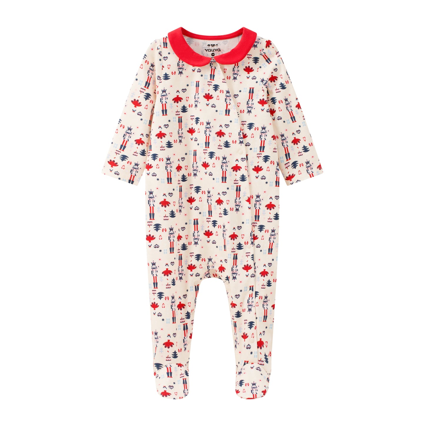 Nutcracker-Print Romper