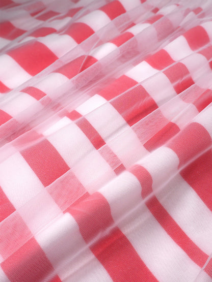 Kid Sleeveless Strawberry Print Two-Layer Dress