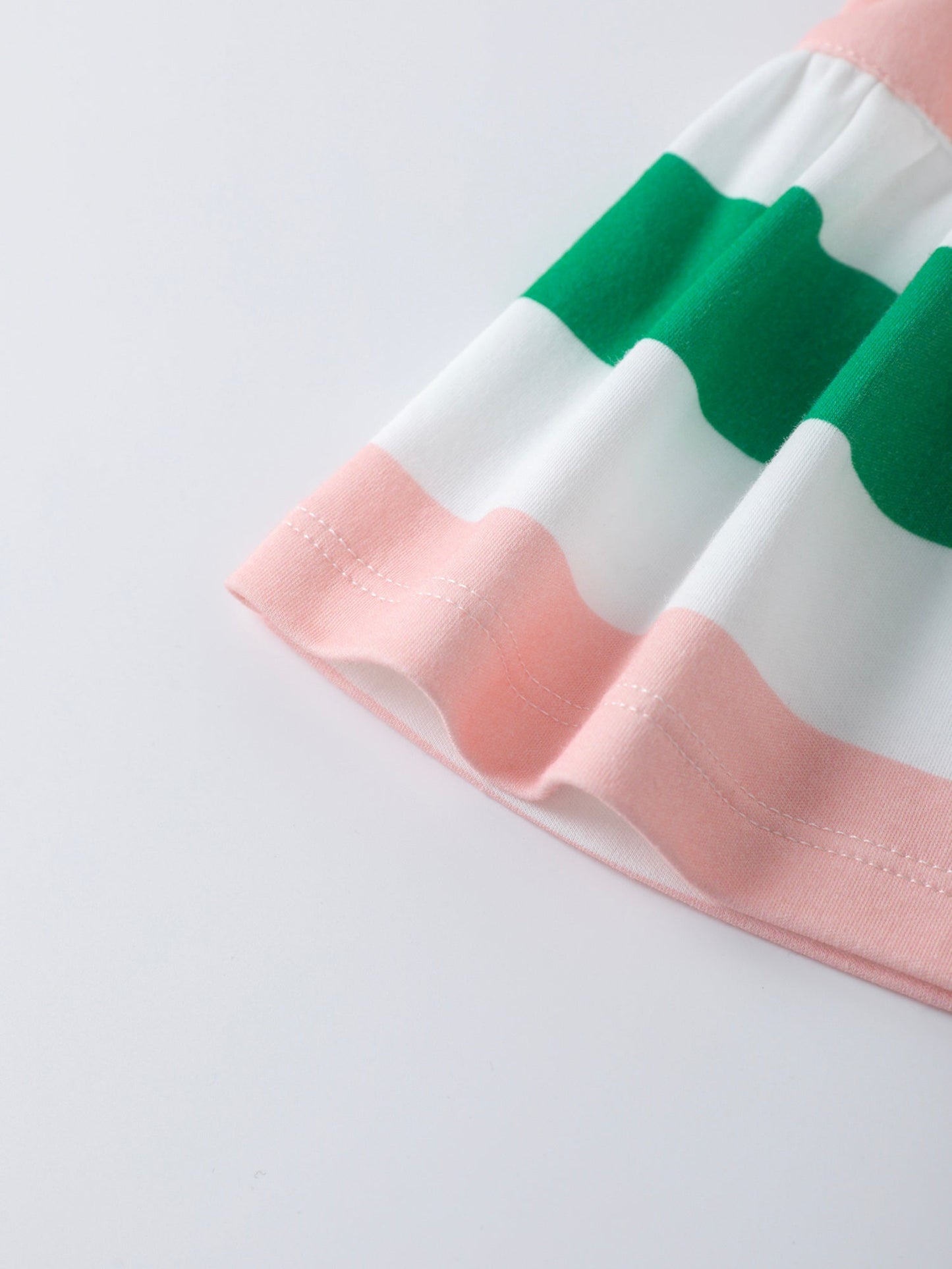 Baby Girls Stripy Tulip Sleeves Dress