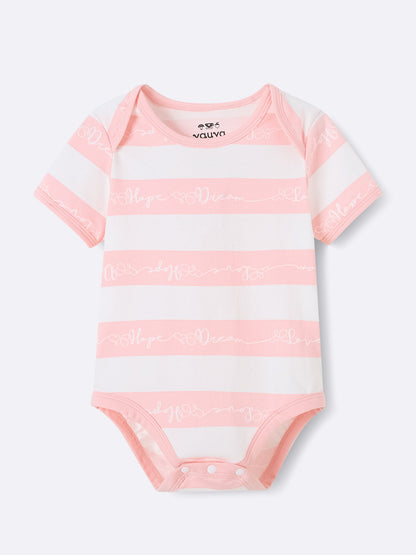 Baby Short Sleeve Stripes Bodysuit And Leggings Set