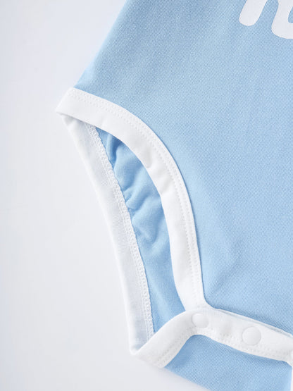 Baby Short Sleeve Stripes Bodysuit And Leggings Set