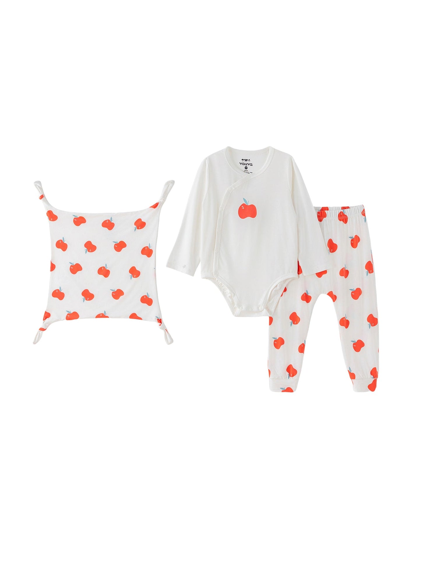 Baby Allover Print Long-Sleeved Bodysuit 3 Pieces Set