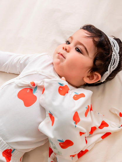 Baby Allover Print Long-Sleeved Bodysuit 3 Pieces Set