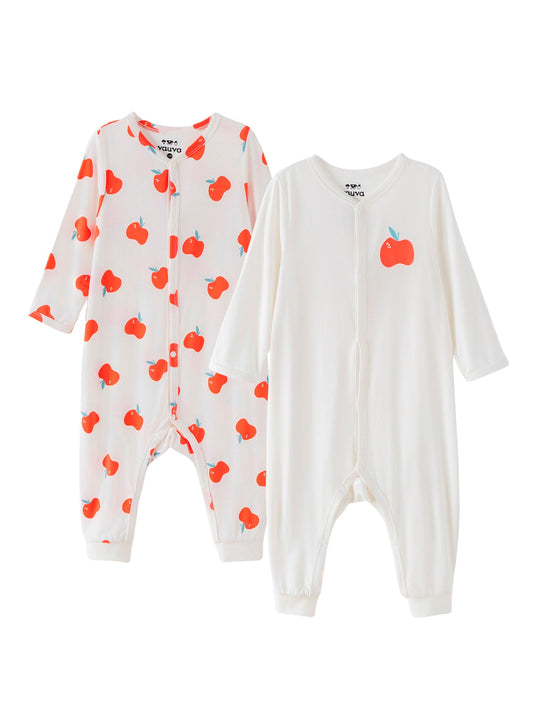 Baby Allover Print Long-Sleeved Romper Set