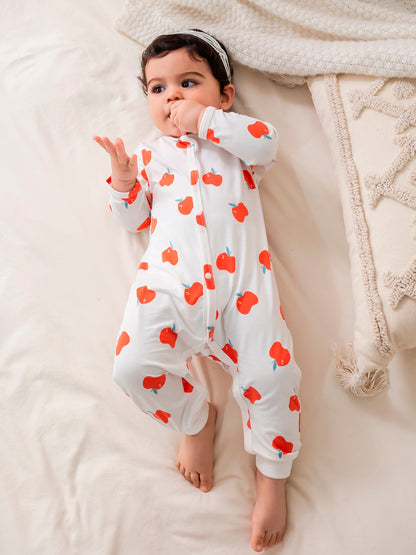 Baby Allover Print Long-Sleeved Romper Set