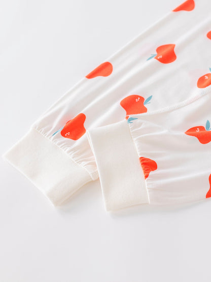 Kid Allover Print Long-Sleeved Top And Bottom Set