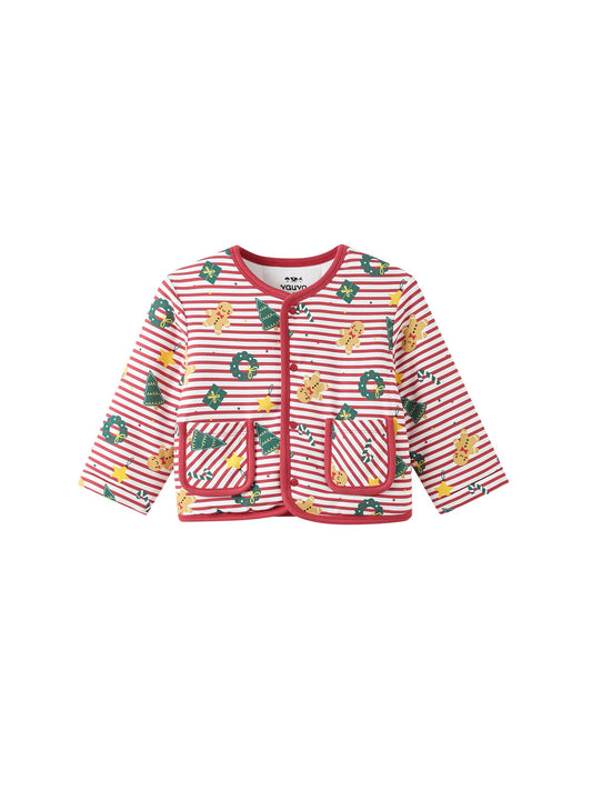 Babies Xmas Pattern Light Padded Jacket