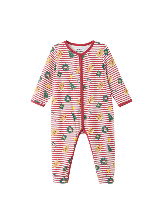 Babies Xmas Pattern Romper