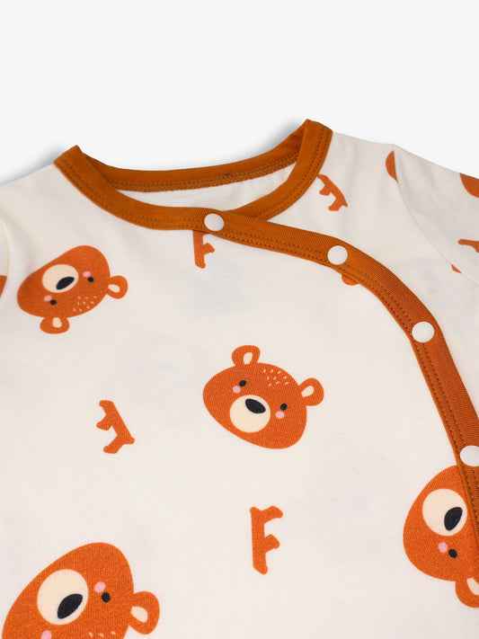 Baby's Romper And Bib Set
